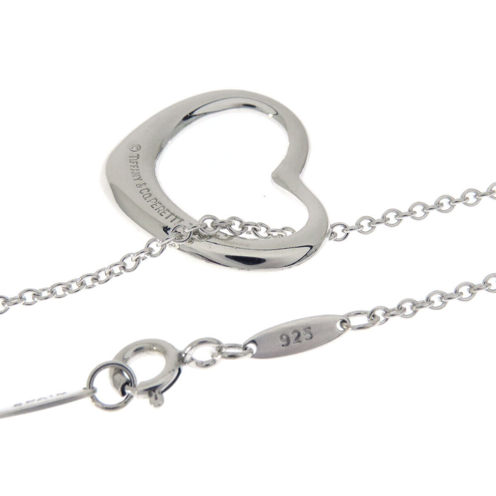 Tiffany Co Open Heart Necklace Silver